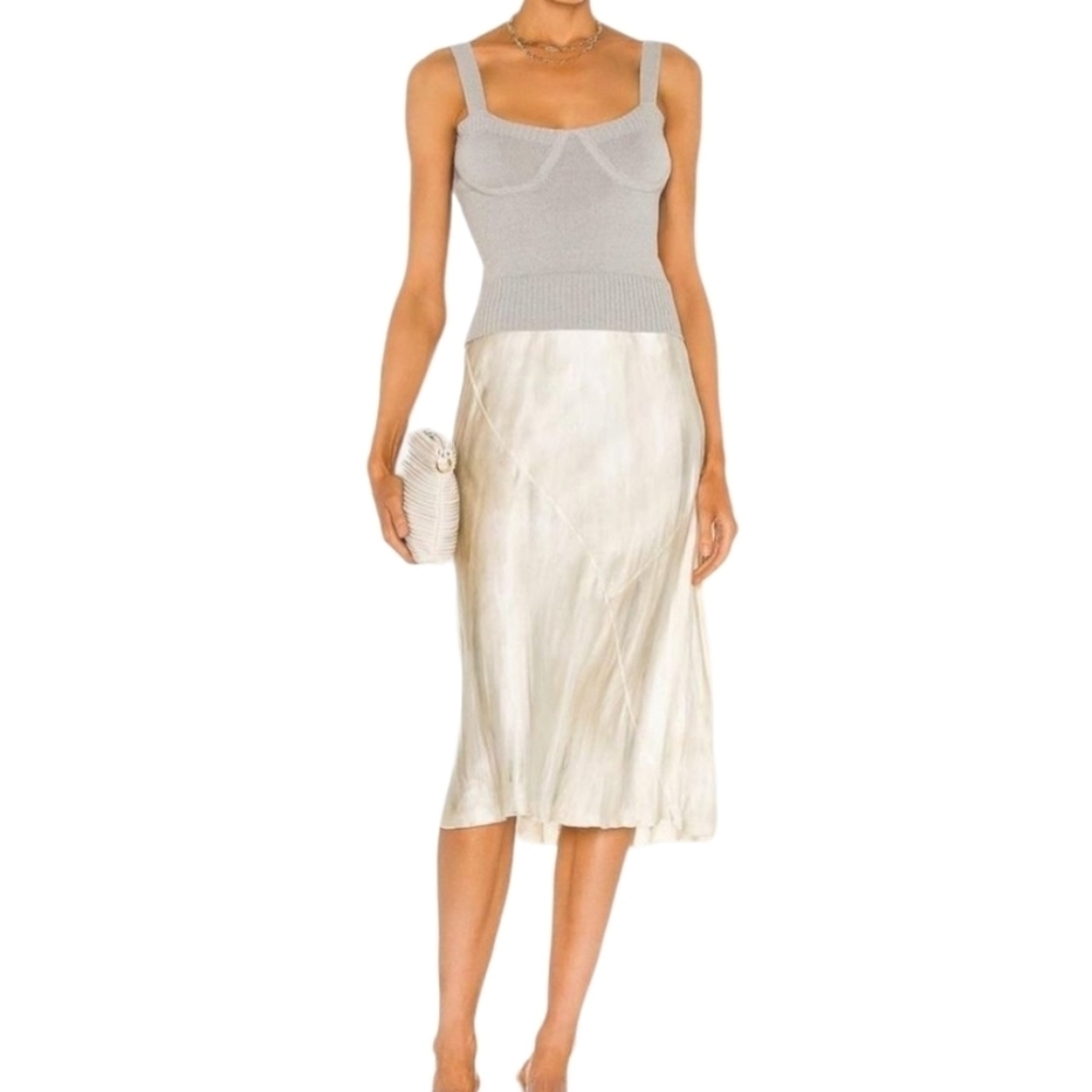 ATM Anthony Thomas Melillo 100% Silk Watercolor Skirt - Size XL